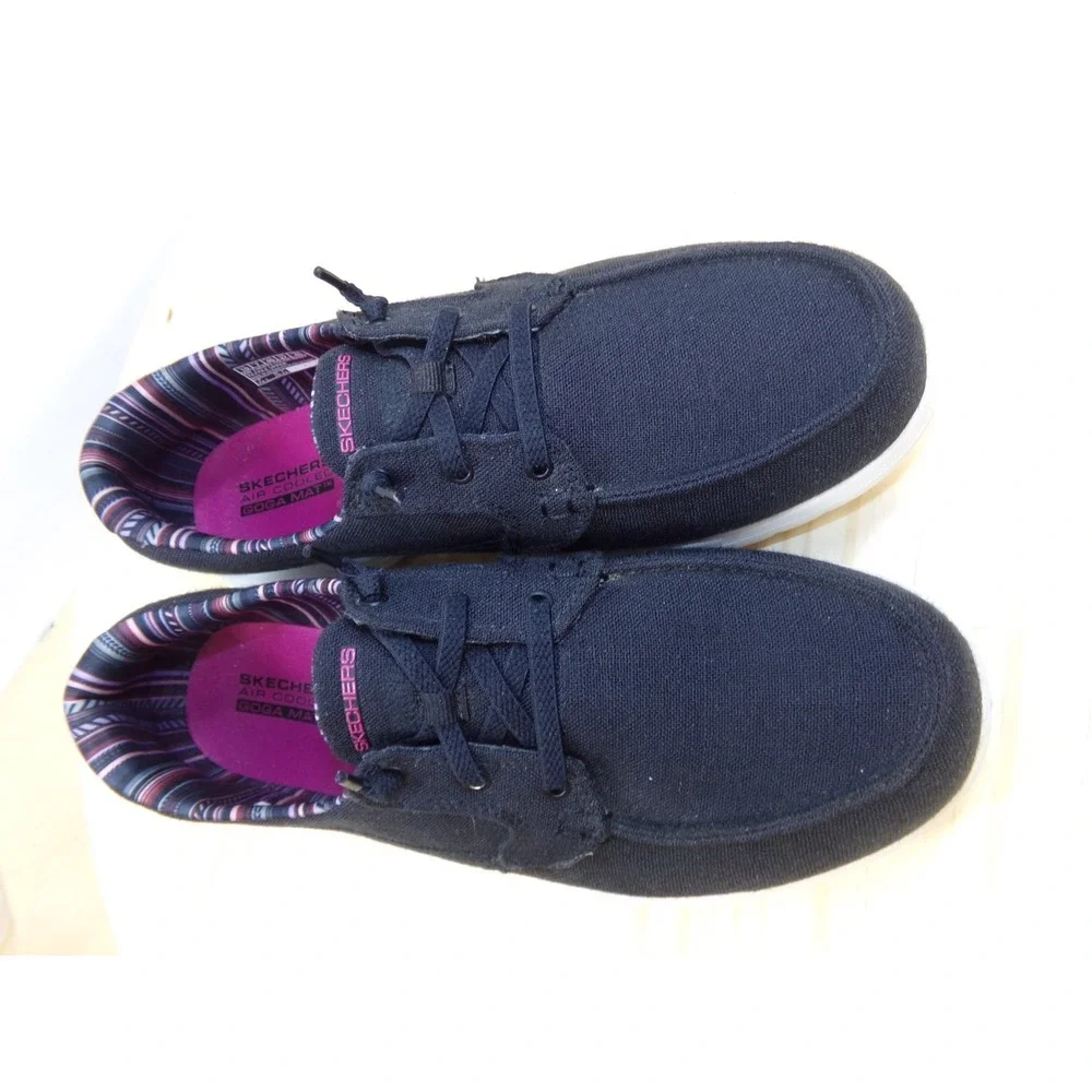 Skechers On the Go Air Cooled Slip On Shoes Sneakers Womens Black Sz 10 Goga Mat - Picture 3 of 10